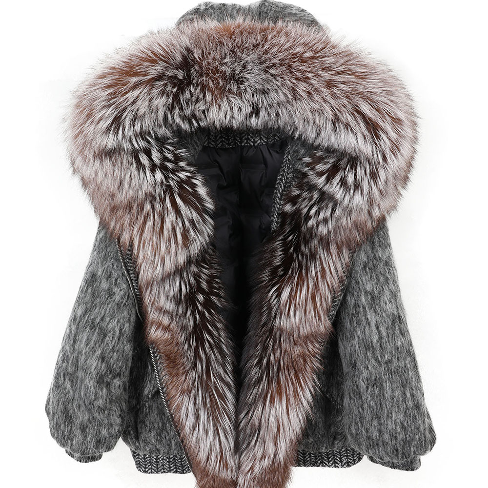Wool Coat Peacoat - Maomaokong high-end Wool fabric Luxury Women's