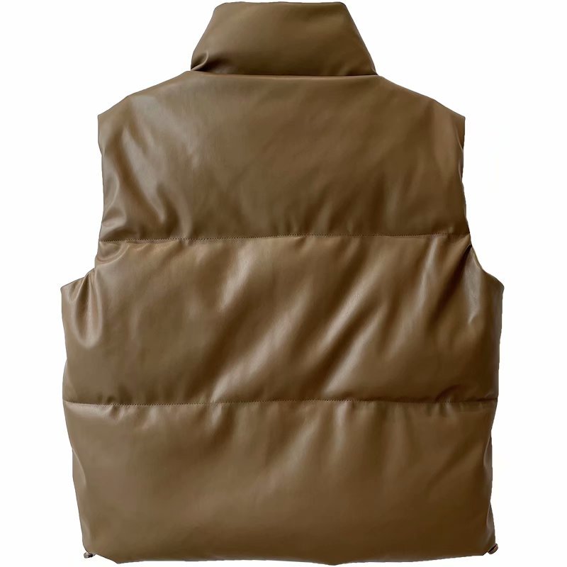 Real Leather Vest Women Winter - Wool Coat Peacoat recension och pris