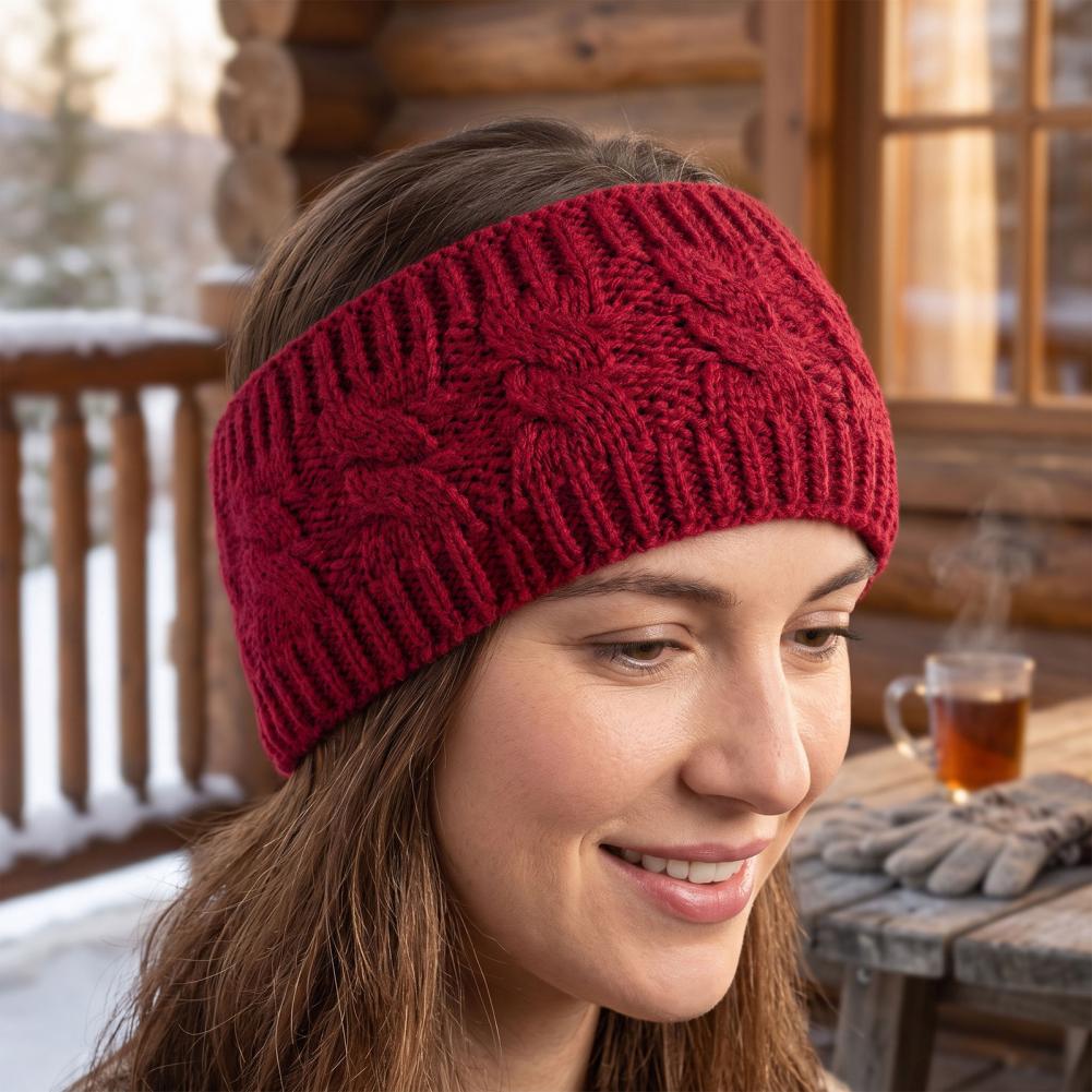 Elastic Knitted Hair Band Wint - Fleece Ear Warmer Band recension och pris