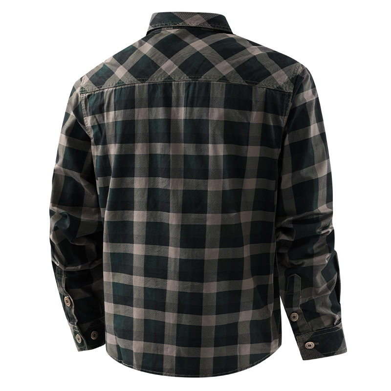 Men Plaid Casual Shirts Male M - Flannel Shirt Lined recension och pris