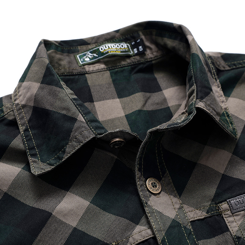 Men Plaid Casual Shirts Male M - Flannel Shirt Lined recension och pris